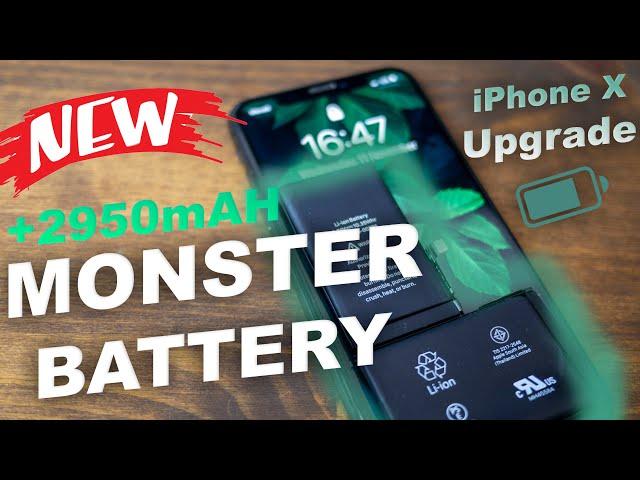 Upgrading my iPhone X with 3000 Battery  MONSTER NOHON Battery increased Capacity