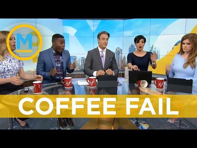 Anne-Marie spills coffee everywhere after doubting Ben's gift giving skills | Your Morning