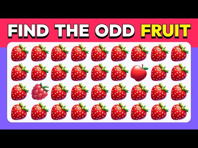 Find the ODD One Out - Fruit Edition  30 Easy, Medium, Hard Levels Quiz