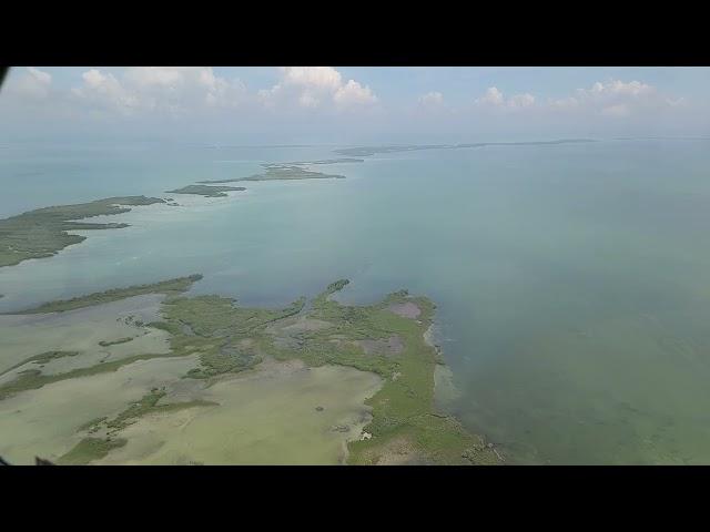 Flying over Belize from Belize City to San Pedro