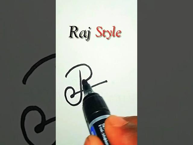 Raj Name Signature Style ️ | R Letter Signature Style #signature #viral #shorts #art #trending