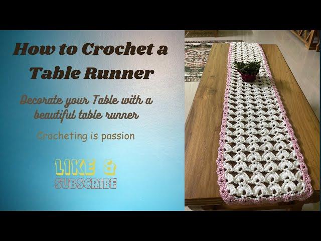 How to Crochet a Table Runner| Easy Table Runner making| Full Tutorial| #crochet #tablerunner