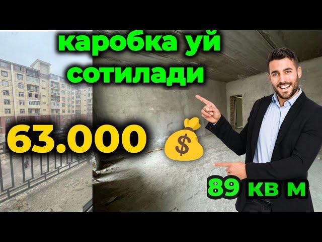 Арзон каробка уй сотилади/яшнобод иззат/89 кв м 3 қават 63.000 $ кадастри бор