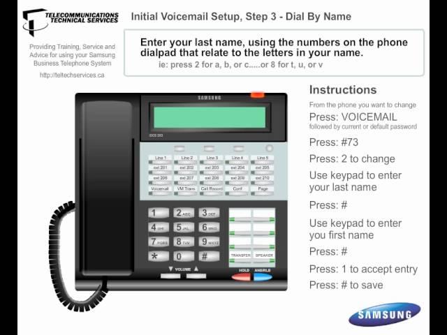 Voicemail Setup Step 03 - Dial By Name - Business Telephone System