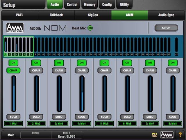 Allen & Heath GLD AMM Automatic Mic Mixing