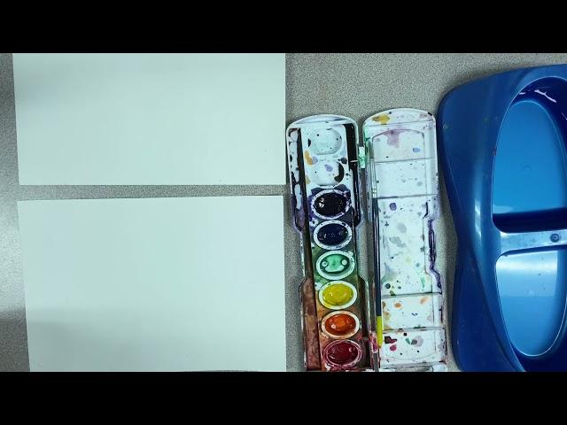 Watercolor demonstration with set up & clean up