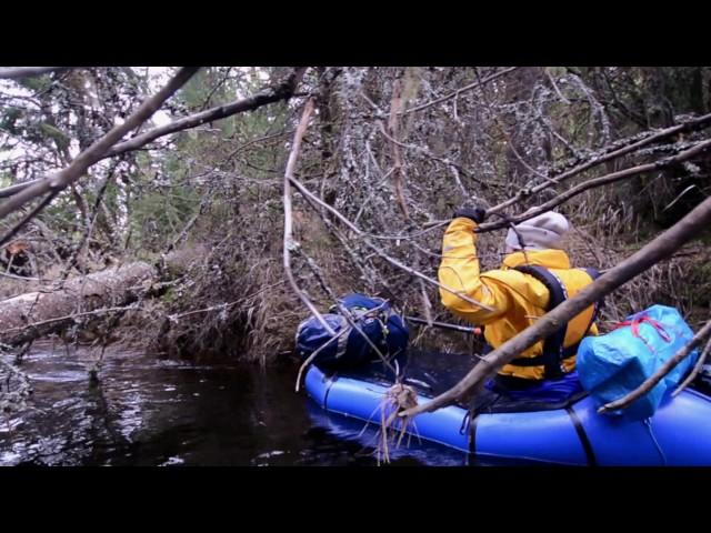 Packrafting at Nittälven, Sweden