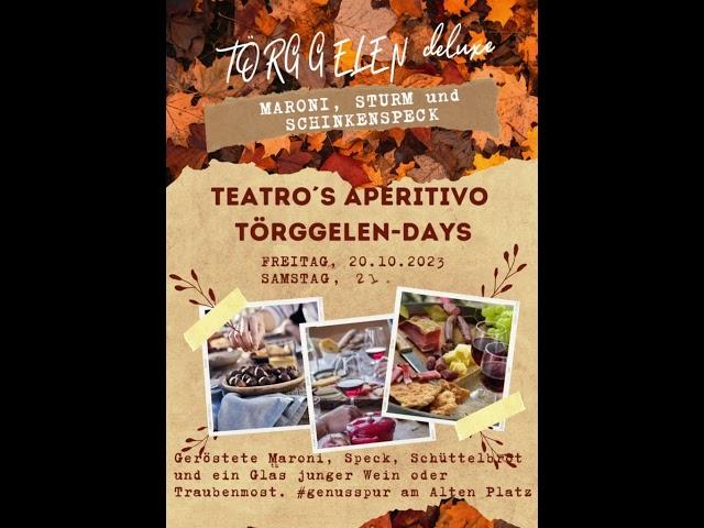 teatros Aperitivo Törggelen Days  #teatro #auszeitvomalltag #dontmissit #genussmomente