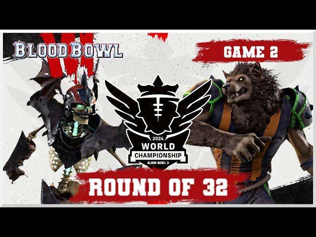 Blood Bowl 3 - World Champs '24 - Round of 32 - Troukk vs Andy Davo Game 2 (Official Cast)