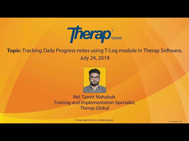 Tracking Daily Progress notes using T-Log module in Therap Software