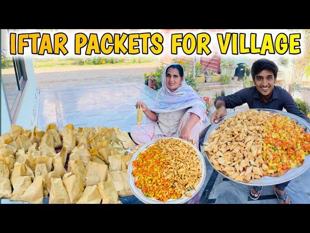 Iftar Packets For Village And Neighbours ️Big thaal Of Sweets And Namakpary Ramadan Special