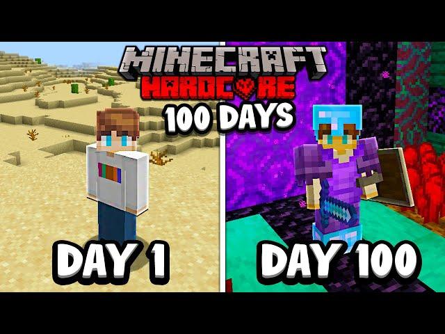 I Survived 100 Days in HARDCORE Minecraft...