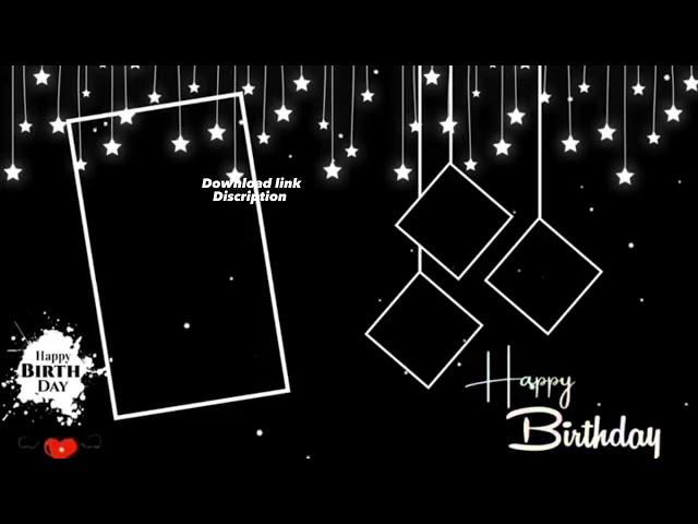 Black screen birthday template