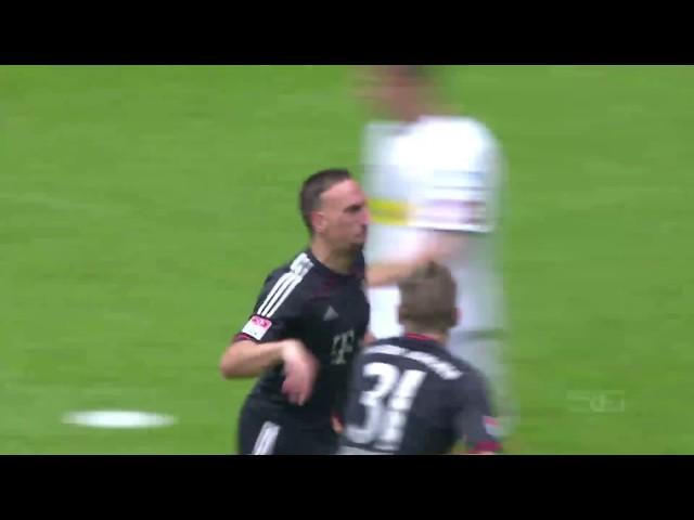 Frank Ribery Incredible volley vs Borussia Monchengladbach HD