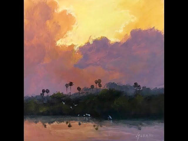 Landscape Painting in Acrylics!!! Learn Optical Blending!