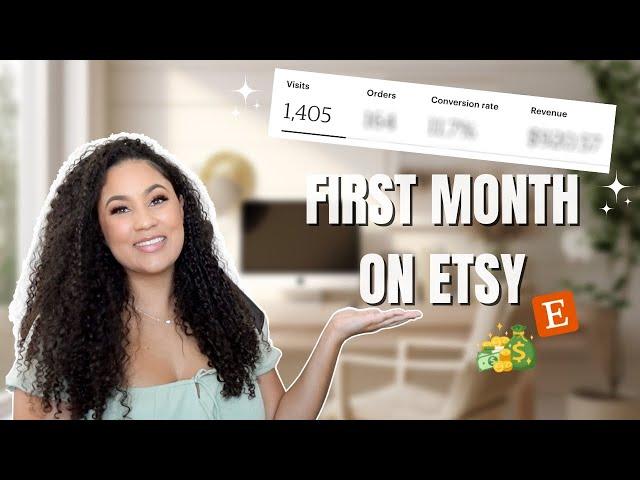 FIRST MONTH SELLING DIGITAL PRODUCTS ON ETSY | SHARING MY FIRST MONTH'S RESULTS | ETSY BEGINNER