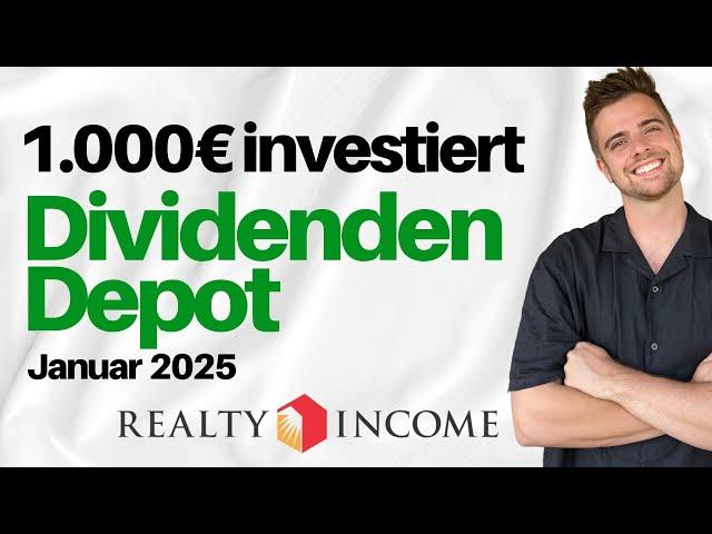 1.000€ in Realty Income Aktien investiert  | Dividenden Depot Januar 2025