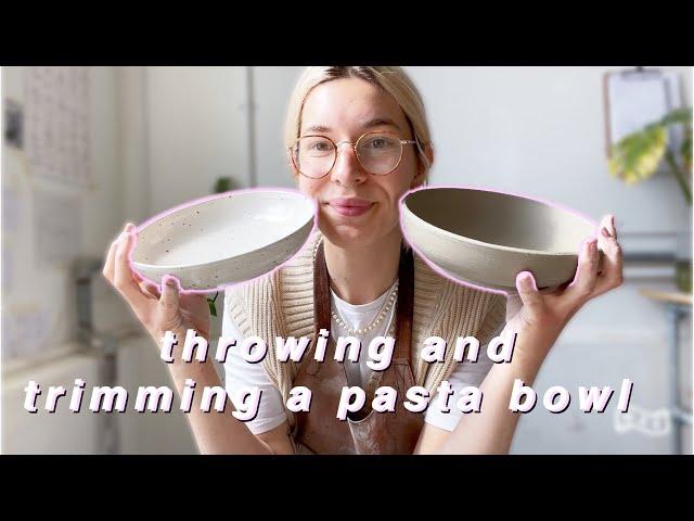 Throwing and trimming a pasta bowl | MAE CERAMICS