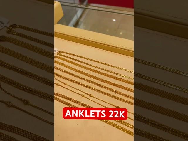 Daily wear 22k gold anklets || Latest 22k gold anklet design with weight and price #shorts #short