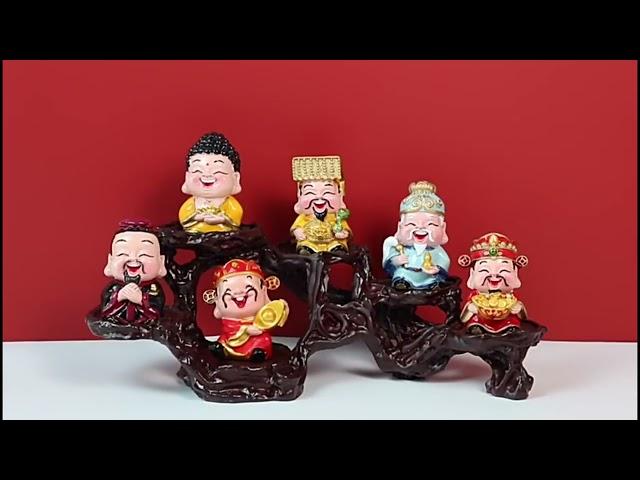 Fulu Shou Sanxing Wealth God Doll ornament