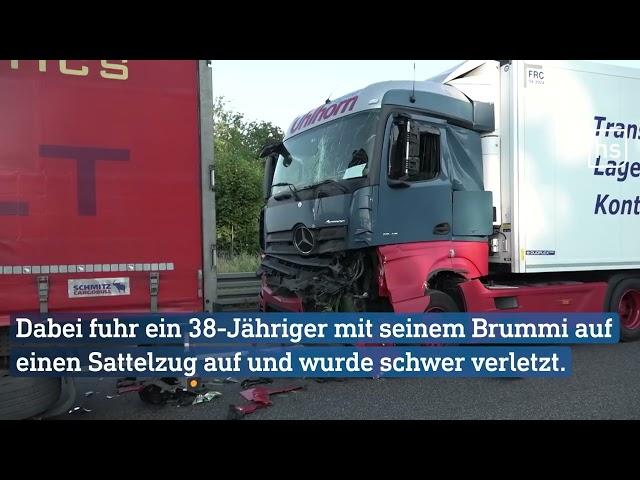 Schwere Unfälle mit fünf Verletzten auf der A5 bei Homberg Ohm