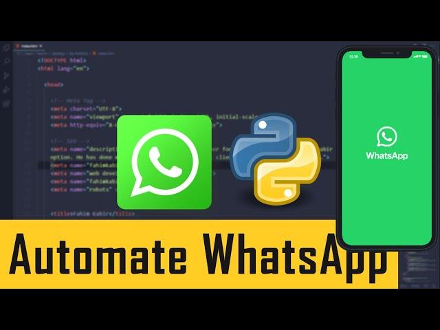 Python Projects || Automate WhatsApp message  || Learn Python