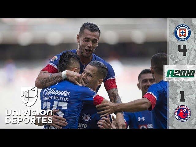 Cruz Azul 4-1 Veracruz - GOLES y RESUMEN - Jornada 8 Apertura 2018 Liga MX