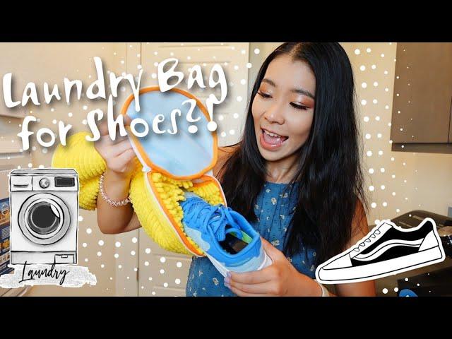 Laundry Bag for Shoes?! Washing shoes with other laundry| Amazon Teletrogy Shoes Laundry Bag Review