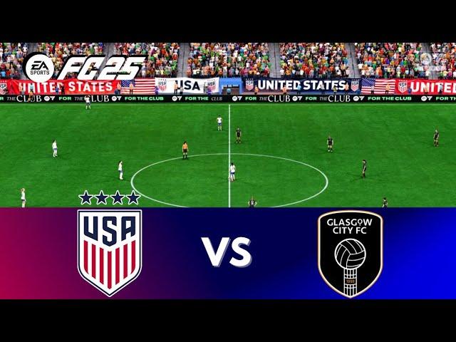 FC 25:  USWNT vs. GLASGOW CITY (w) | Nov 25, 2024 | Women's Friendly | PS5 Gameplay