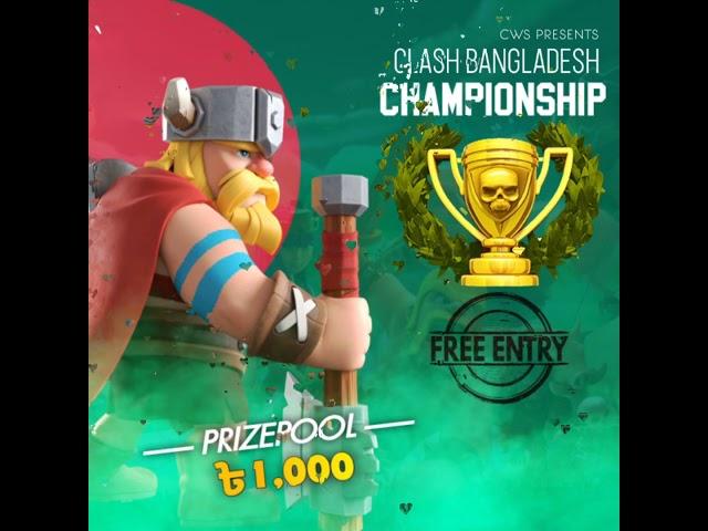 Clash Bangla Championship poster with prizepool!
