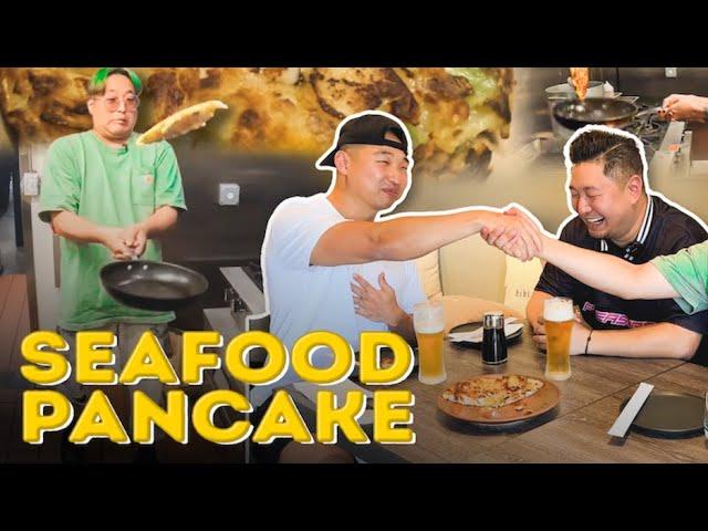 I Taught Him How to Make a Perfect Seafood Pancake in 10 Minutes! 