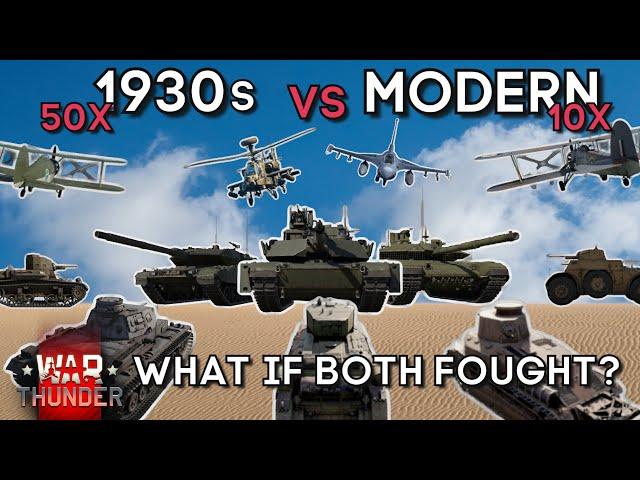 1930s vs MODERN (Reserve vs Top Tier) - What If Both Fought? - WAR THUNDER