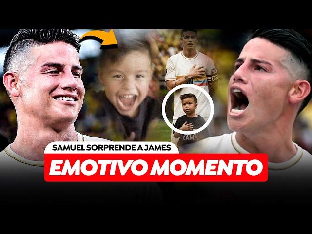 Samuel Conmovió a Su Papá James Rodríguez En El Partido De Colombia Contra Chile En Barranquilla