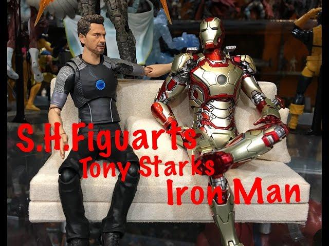 S.H.FigureArts Tony Stark Iron Man Bandai Action Figure Toy Review