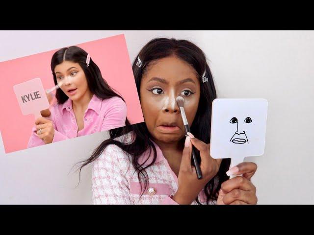 BLACK GIRL TRIES KYLIE JENNER MAKEUP