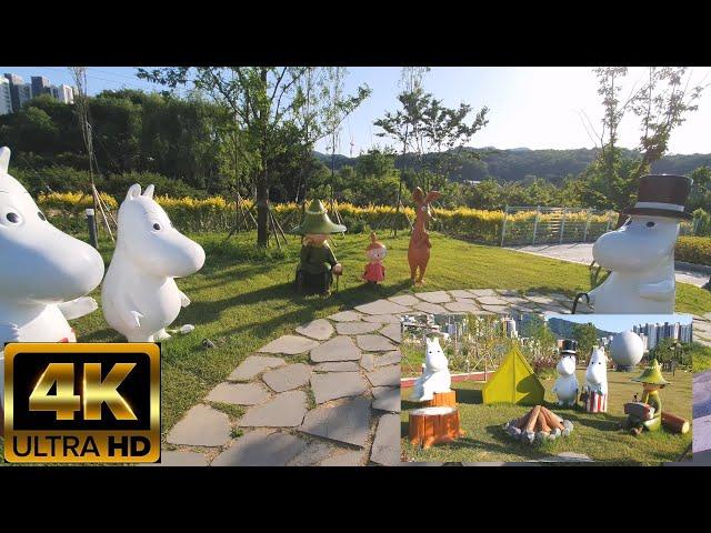 [4K] 의왕시 무민공원 + 백운호수 둘레길 Korea Uiwang. Moomin Park + Baegun Lake Dulle-gil