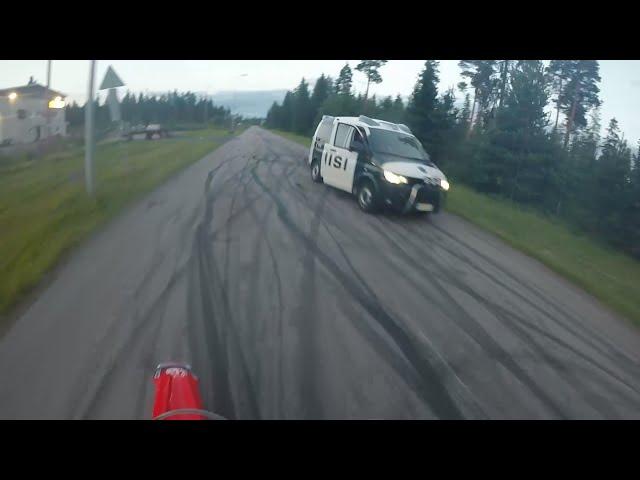 Honda crf vs police