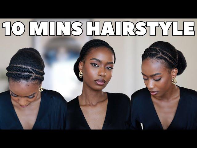 PROTECTIVE 10 MINUTES HAIRSTYLE ON 4C NATURAL HAIR | EASY & WORK-FRIENDLY
