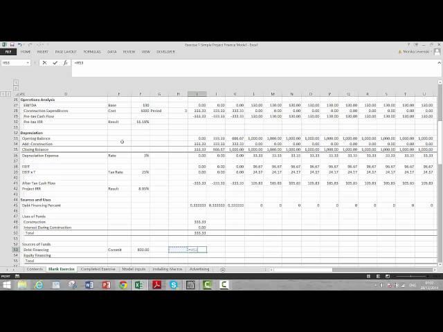 Basic Project Finance Exercise