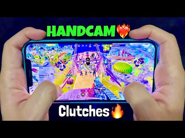 iPhone 12 ProMax Bgmi Test 2024 ️/ Best Handcam 4 Finger + Gyroscope 1v4 Clutches  Pubg Mobile