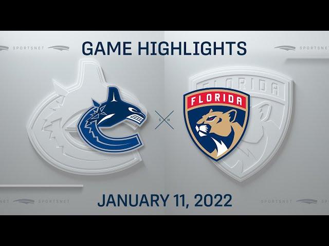 NHL Highlights | Vancouver Canucks vs. Florida Panthers - Jan. 11, 2022