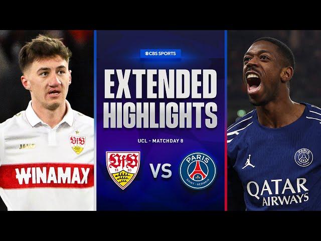 Stuttgart vs. PSG: Extended Highlights | UCL League Phase MD 8 | CBS Sports Golazo