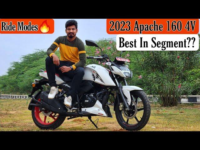 2023 Apache 160 4V Review! New Exhaust Ride Modes!! தமிழில்