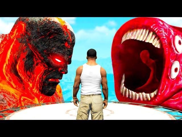 GTA 5 - TRAIN EATER vs LAVA GOTT!!