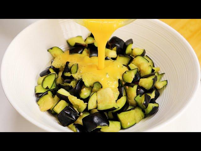 Pour eggs into the eggplant! Chewy and nutritious eggplant egg dish