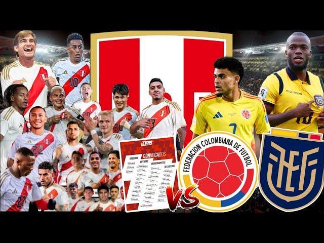 LISTA de CONVOCADOS de SELECCIÓN PERUANA vs COLOMBIA y ECUADOR! ELIMINATORIAS a MUNDIAL 2026