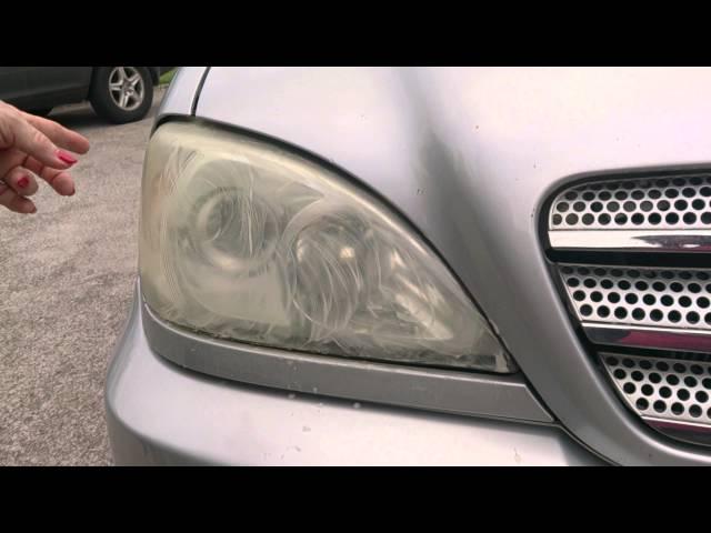 Mercedes ML 350 headlight restoration