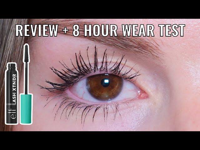 NEW ELF LASH XTNDR TUBING MASCARA + 8 HOUR WEAR TEST | BEST DRUGSTORE MASCARA 2024 | ELF EXTENDER