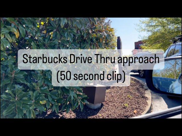 Starbucks Drive Thru Approach to Order Open Window w/ Nature and Ambient Speaker Voice (50 Seconds)