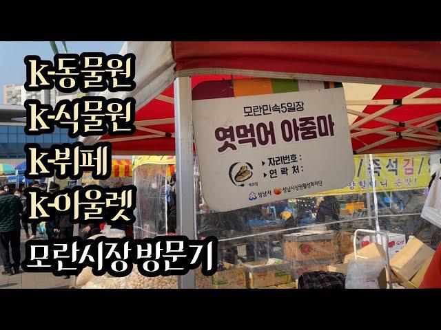 남들 더현대 갈 때, 모란5일장 가는 사람 나야나/ 동물, 식물, 음식, 옷, 신발, 악세사리 한 곳에서 쇼핑가능^^